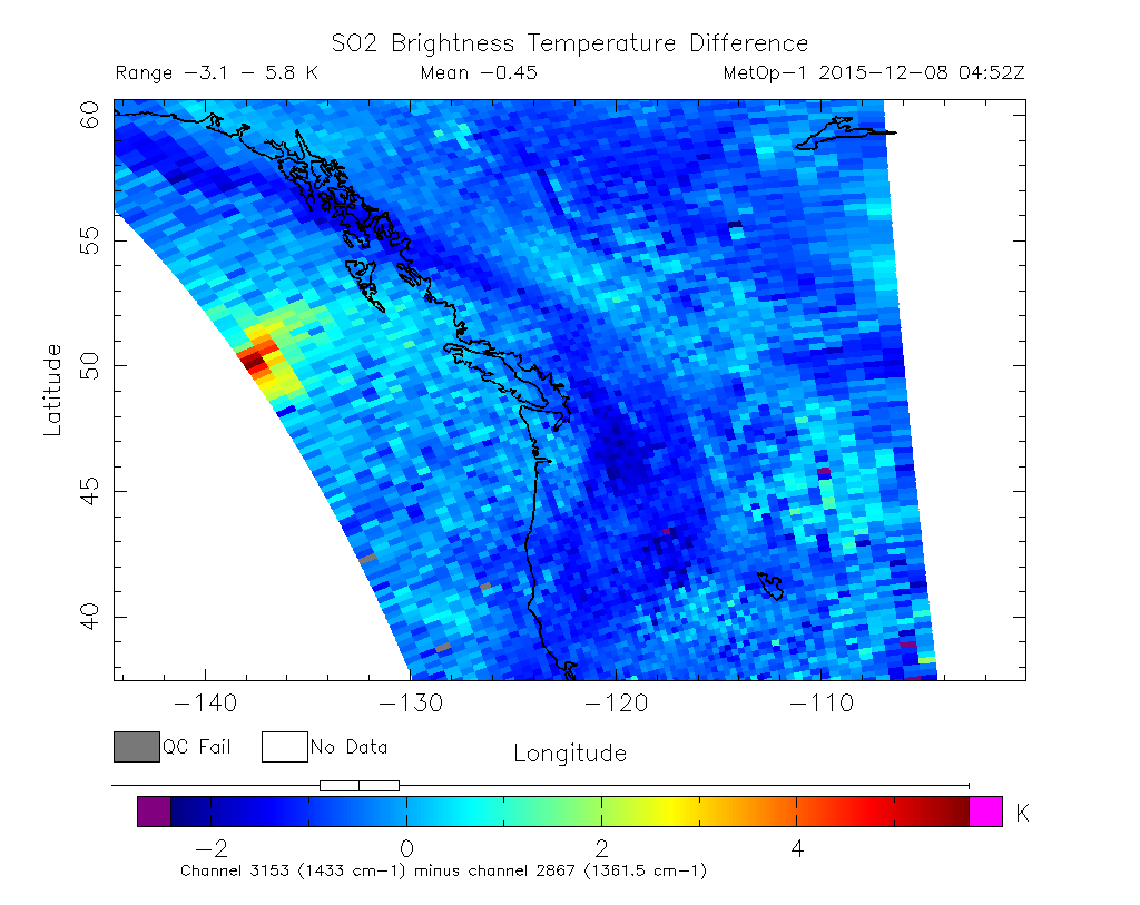 SO2 Brightness Temperature Difference 2015-12-08 04:52Z